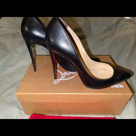 Christian Louboutin Pigalle Follies 100mm Black Leather - Picture 8 of 16